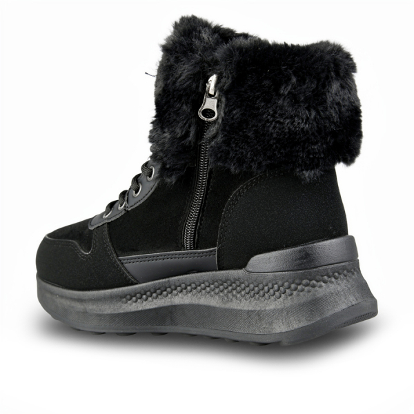 lady's boots eco leather/textile black 0162314