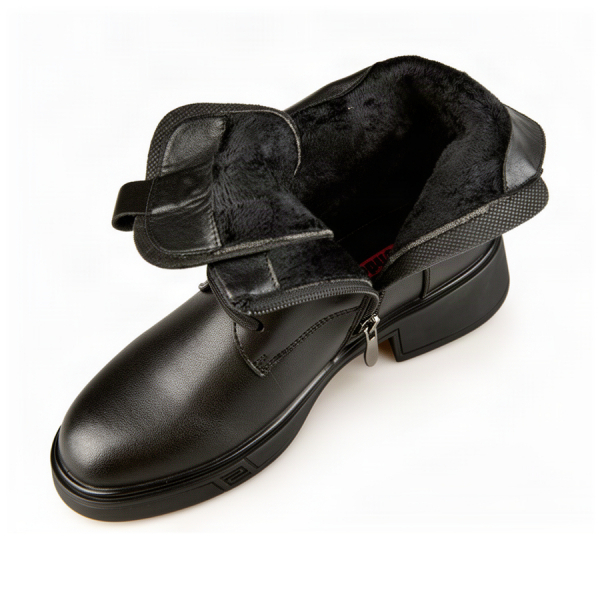 lady's boots genuin leather black 0162678