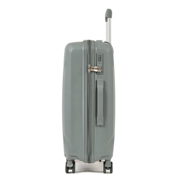 medium suitcase polypropylene grey 0161428