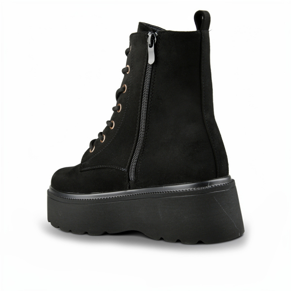 botine damă textil negru 0162520