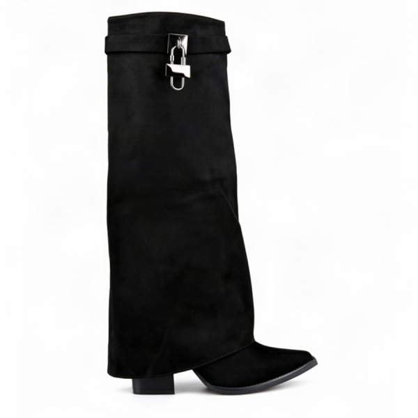 cizme damă textil negru