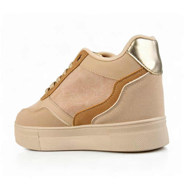 adidași damă textil/piele ecologică bej 0162717