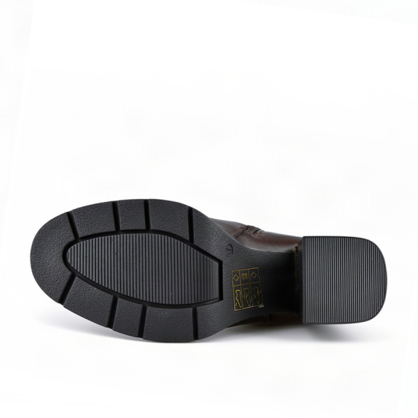 botine damă piele ecologică maro 0162526