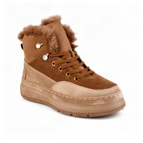 lady's boots textiles light brown 0162347