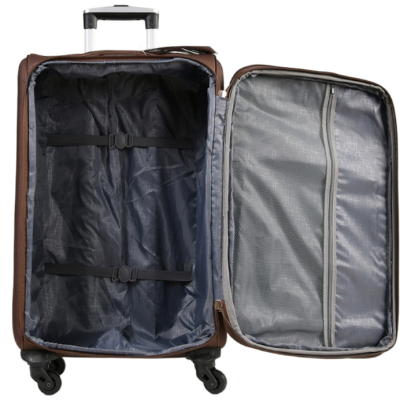 big suitcase textile brown 0163716