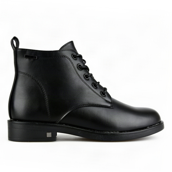 botine damă piele ecologică negru