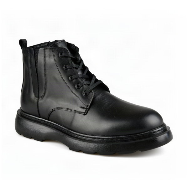 botine bărbați piele naturală negru 0164074