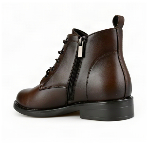botine damă piele ecologică maro 0162917