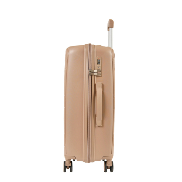 medium suitcase polypropylene light brown 0161587