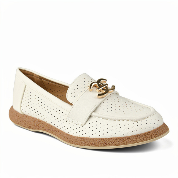 lady's shoes synthetic leather white