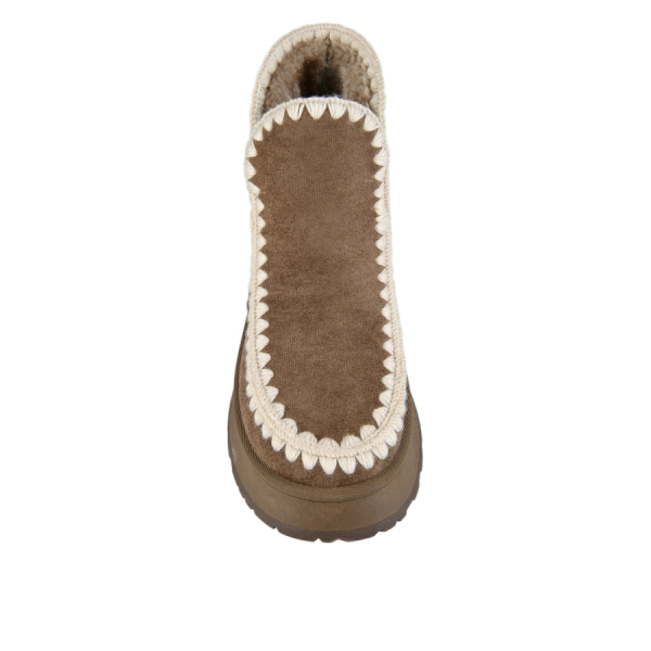 botine damă textil maro deschis 0163244