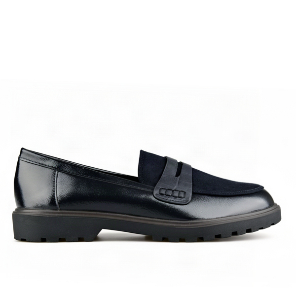 lady's shoes textile/synthetic leather dark blue