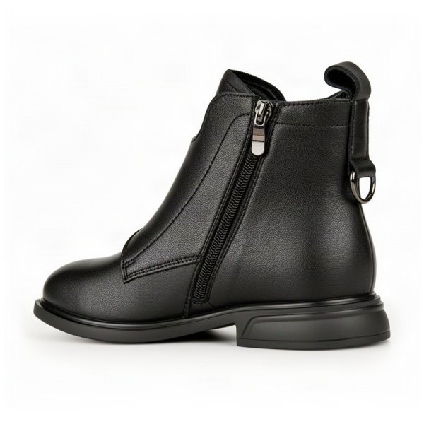 lady's boots genuin leather black 0163377