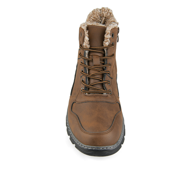 men's boots synthetic leather brown 0162637