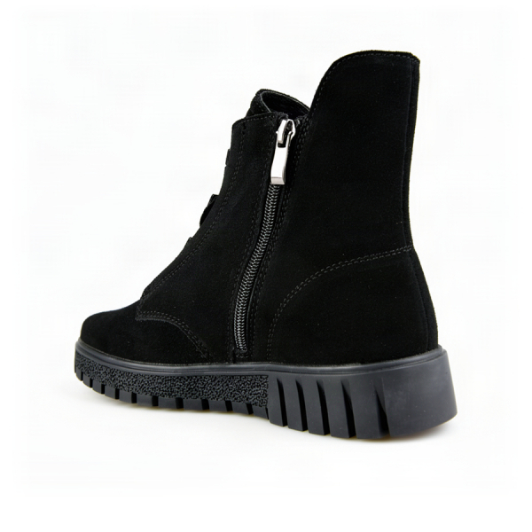 botine damă piele naturală negru 0163060