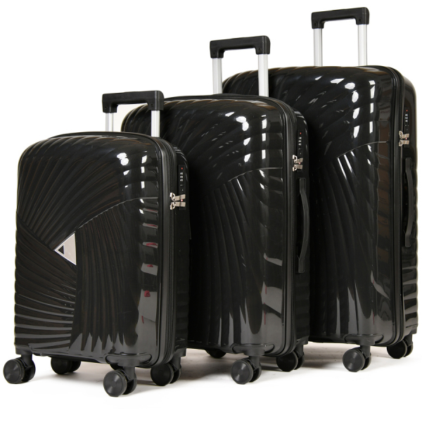 medium suitcase polypropylene black 0161602