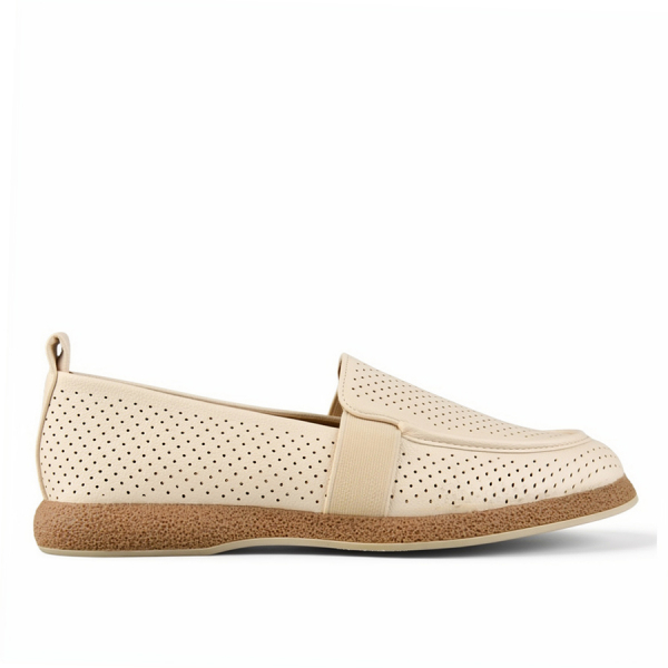 lady's shoes synthetic leather beige