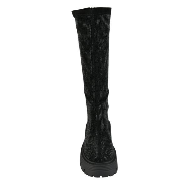 cizme damă textil negru 0162414