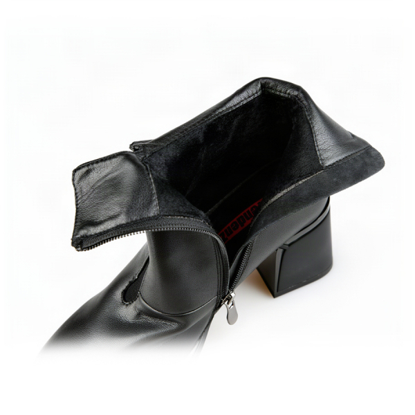 lady's boots genuin leather black 0162647