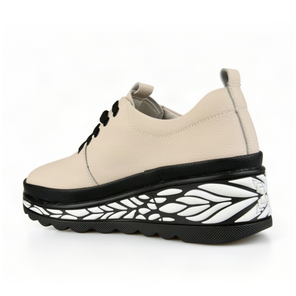 lady's shoes genuin leather beige 0163184