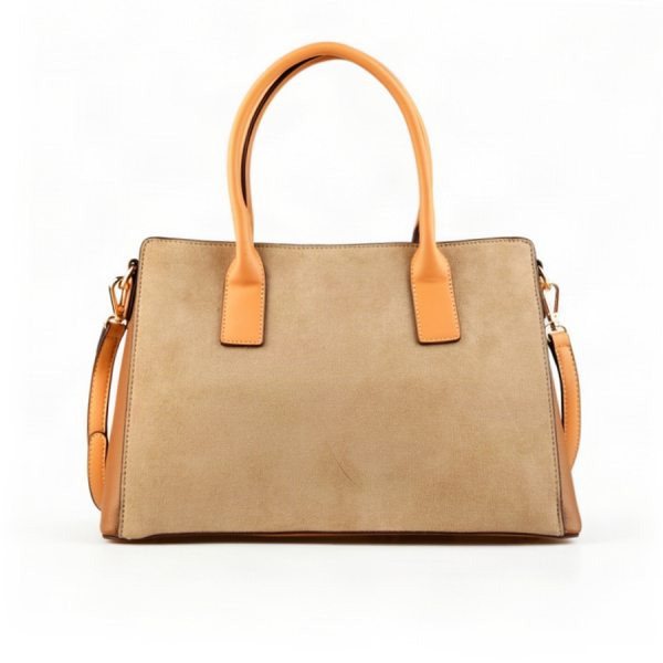 lady's bag synthetic leather/textile light brown 0163268