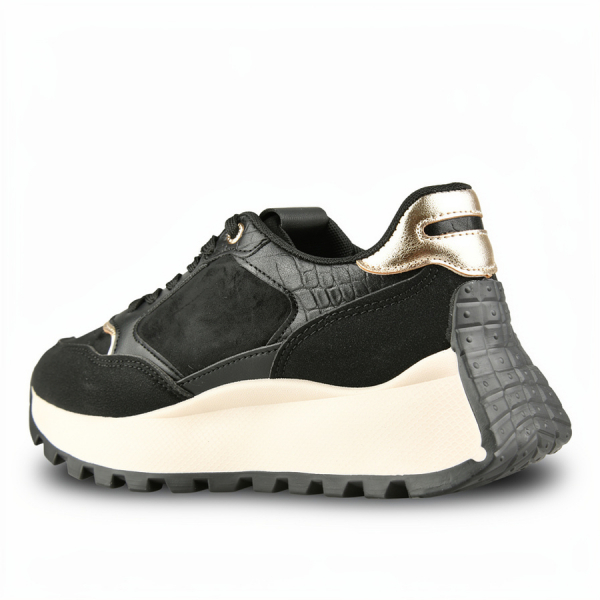 adidași damă textil/piele ecologică negru 0162687