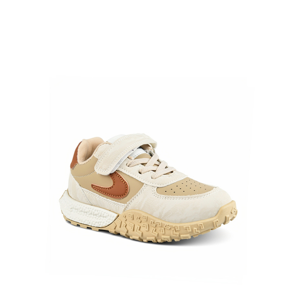 kids sneakers synthetic leather beige 0161799