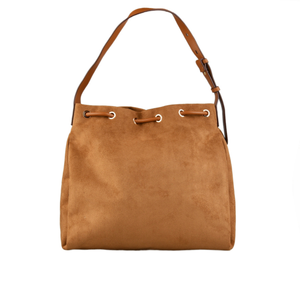 lady's bag textile/synthetic leather light brown 0163273