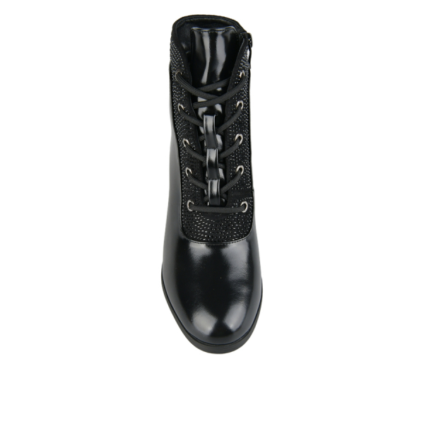 botine damă piele ecologică/textil negru 0162449
