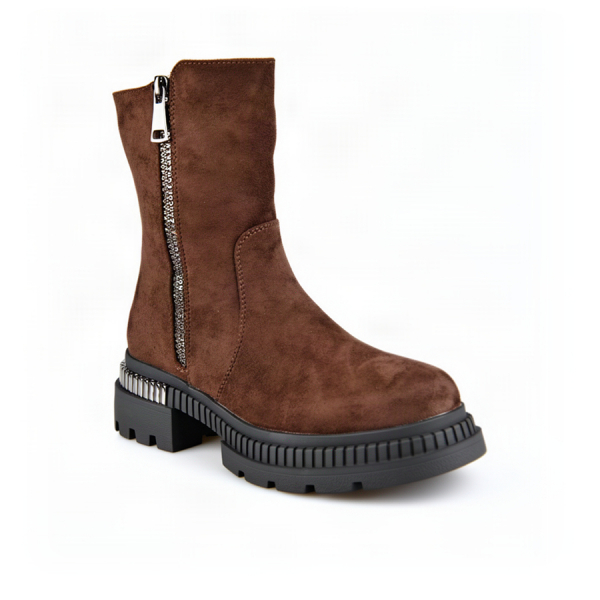 lady's boots textiles brown 0162778