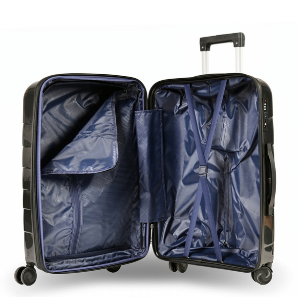 medium suitcase polypropylene black 0161590