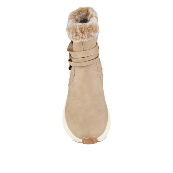 lady's boots synthetic leather light brown 0162360