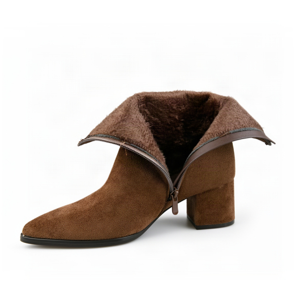 lady's boots textiles brown 0162522