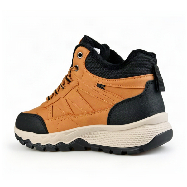 men's boots eco leather/textile light brown 0162598