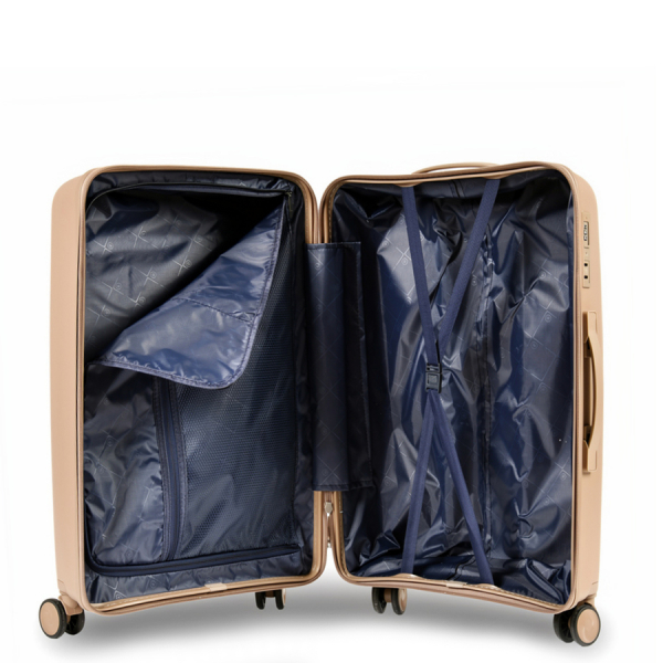medium suitcase polypropylene light brown 0161587