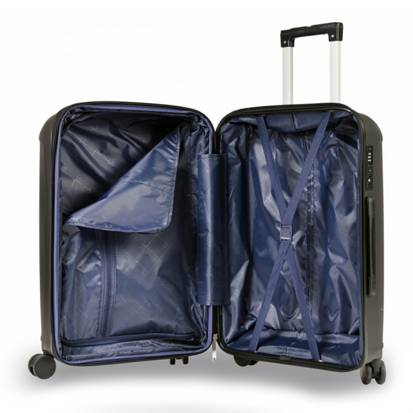 medium suitcase polypropylene black 0161575
