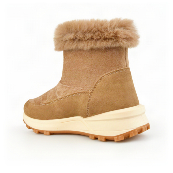 lady's boots textile/eco leather light brown 0163093