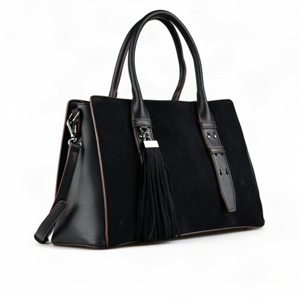 lady's bag synthetic leather/textile black