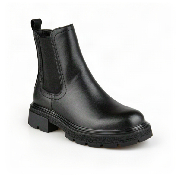 lady's boots genuin leather black 0162682