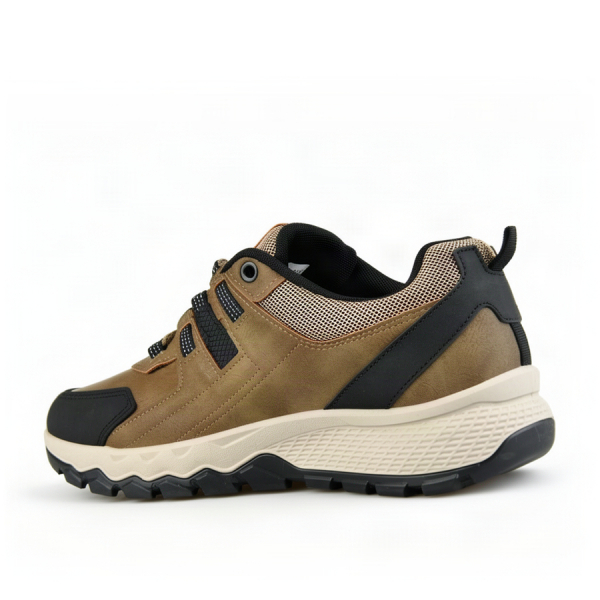 men's sneakers eco leather/textile light brown 0162618