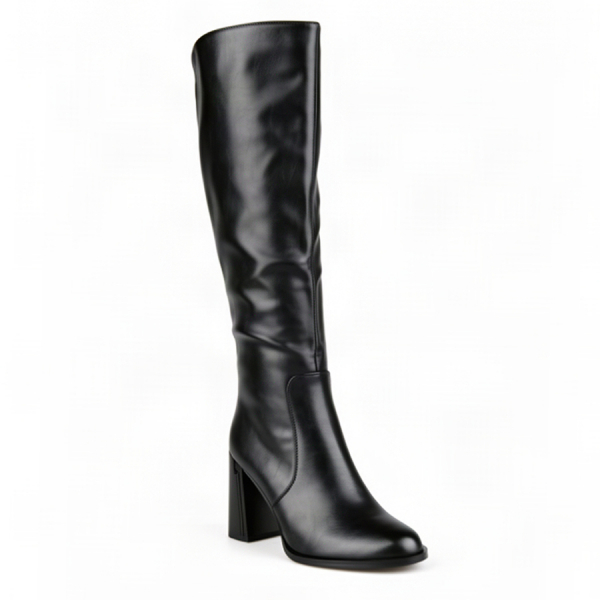 cizme damă piele ecologică negru 0162098