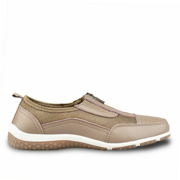 lady's shoes genuine leather/textile beige