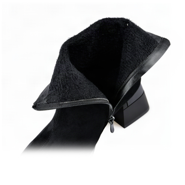botine damă textil negru 0162423