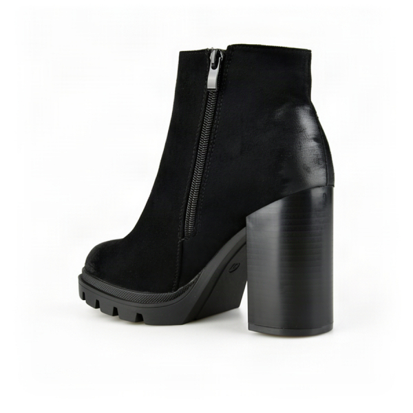 botine damă textil negru 0163205