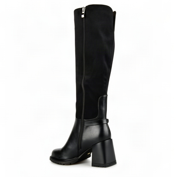 cizme damă textil/piele ecologică negru 0162116