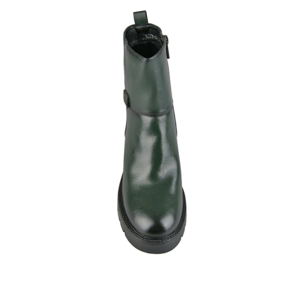 botine damă piele ecologică verde 0162908