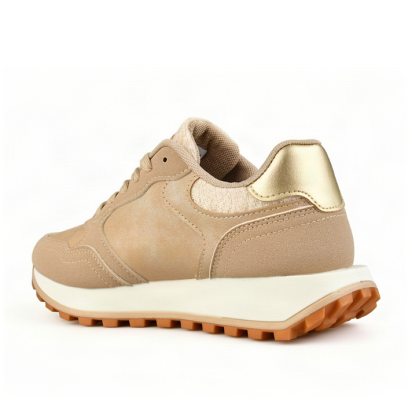adidași damă piele ecologică/textil bej 0162586