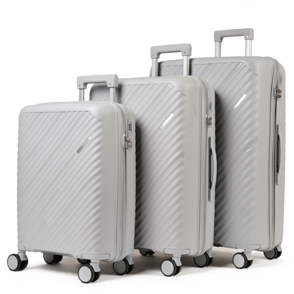 medium suitcase polypropylene light grey 0161449