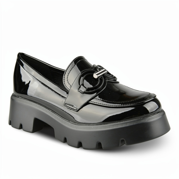lady's shoes synthetic leather black