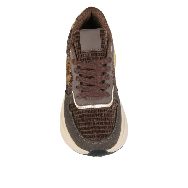 adidași damă piele ecologică/textil maro 0162593